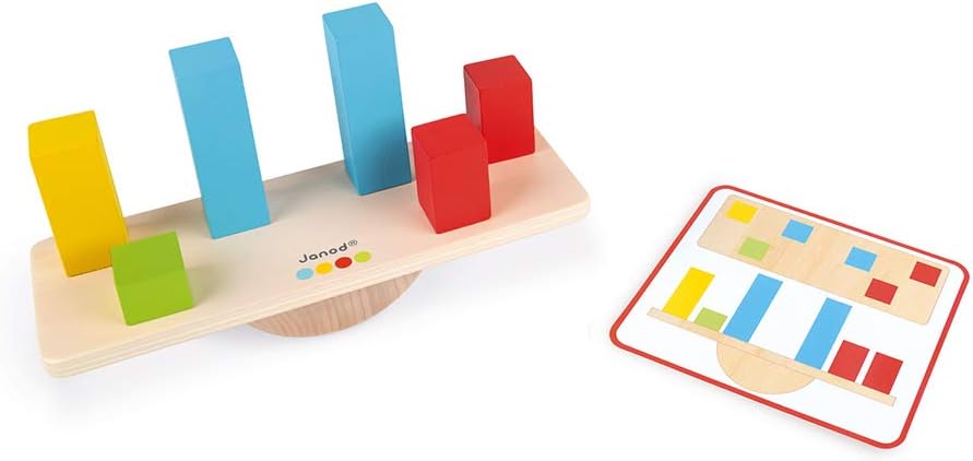 Janod - Essentiel - Die Gewichte - Lernspiel aus Holz Babys und Kleinkinder - Lernen der Begriffe de
