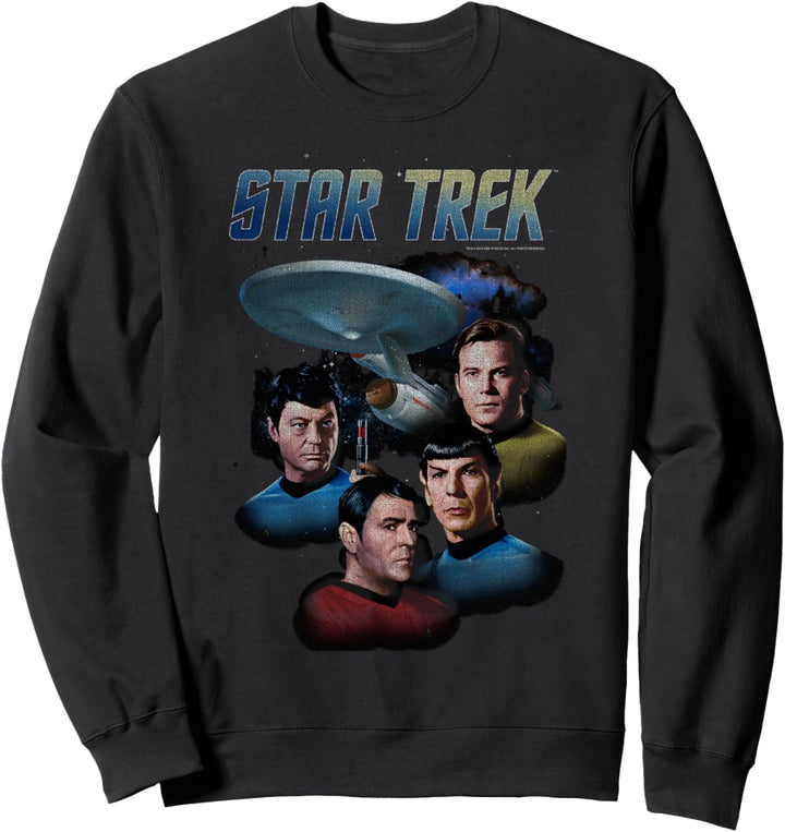 Star Trek The Original Series Group Shot Ship Poster Sweatshirt