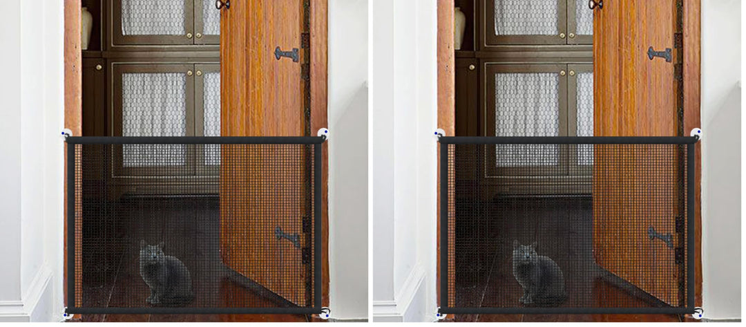 Portable Treppe Tor für Hunde Indoor Magic Pet Gates für The House Doorway Upgraded Mesh 180/110 x 7