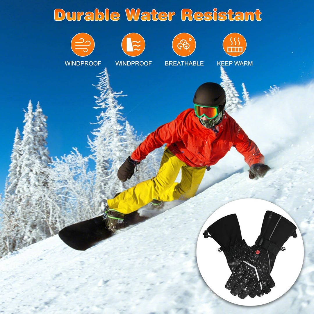 COVVY Beheizte Handschuhe,3 beheizte, temperaturverstellbare Touchscreen-Handschuhe,wiederaufladbare