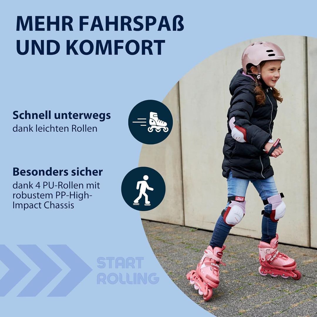 HUDORA Inliner Mia/Leon - Inliner für Kinder, Jugendliche und Erwachsene - Verschiedene Grössen - Ro