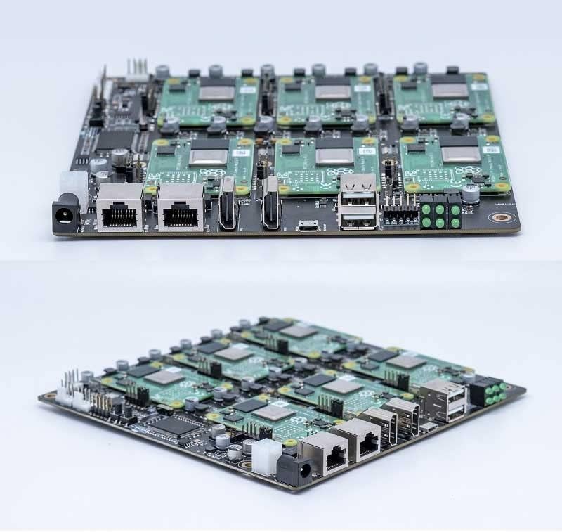 GeeekPi DeskPi Super6C Raspberry Pi CM4 Cluster Mini-ITX Board Raspberry Pi Compute Module 4 Mini IT