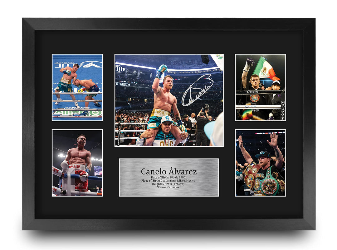HWC Trading FR A3 Canelo Alvarez Boxing Geschenke Gedrucktes Signiertes Autogrammbild Für Boxer-Erin