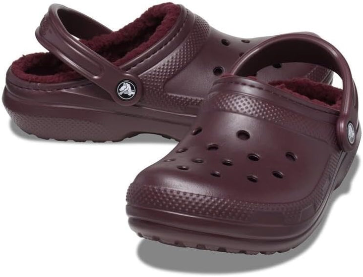Crocs Unisex Classic Lined Clogs 36 EU Dark Cherry, 36 EU Dark Cherry