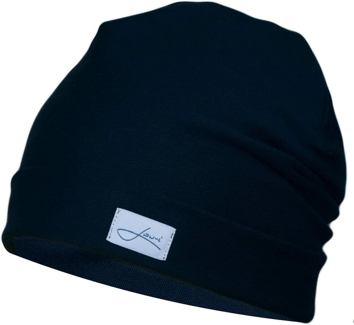 Baumwollmütze blau Made in Germany - Unisex Beanie - Sehr leichte & bequeme Sommermütze