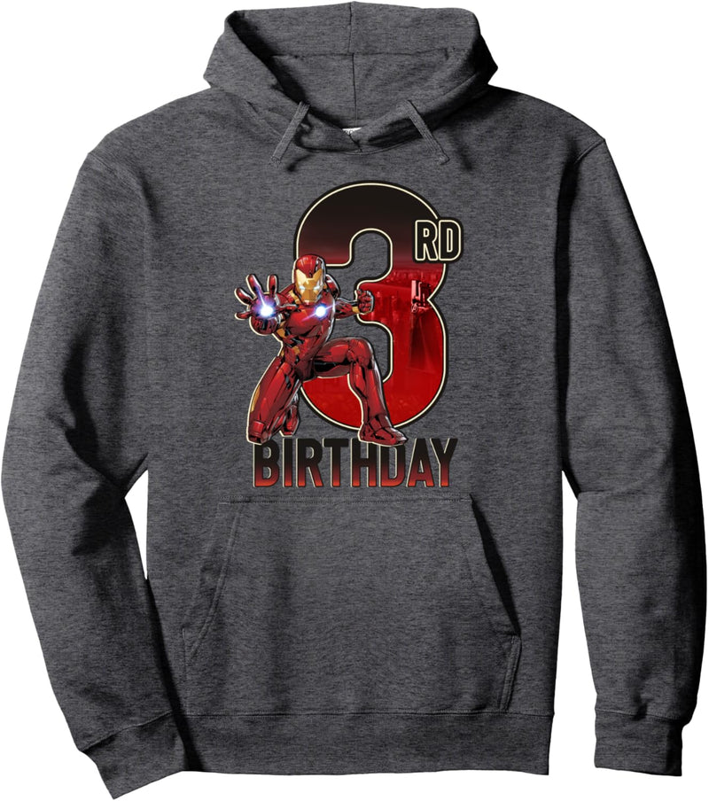 Marvel Iron Man 3rd Birthday Action Pose Pullover Hoodie