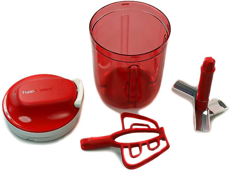 Tupperware Chef Multi-Chef rot Supersonic zum Zerkleinern & Aufschlagen Speedy Girl