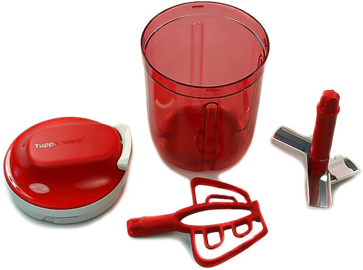Tupperware Chef Multi-Chef rot Supersonic zum Zerkleinern & Aufschlagen Speedy Girl