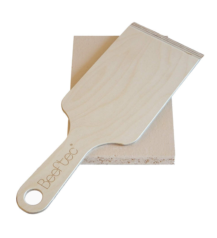 Pizzastein 162x245 mm inkl. Holzschieber | 800 Grad Oberhitzegrill Pizza | Made in Germany