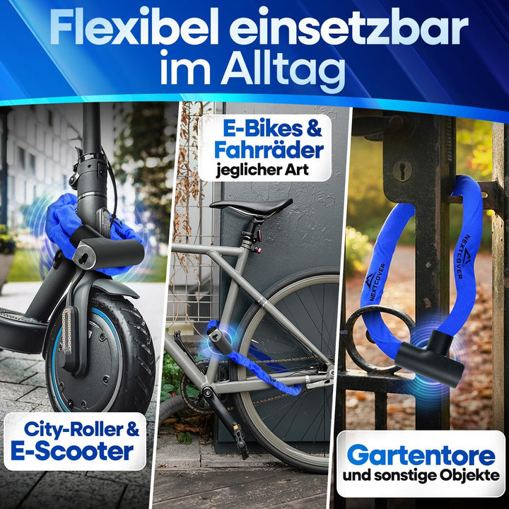 NEXTCOVER® Fahrradschloss LockOne mit Schlüssel I - [SAFESECURE] Fahrradschloss hohe Sicherheit I ro
