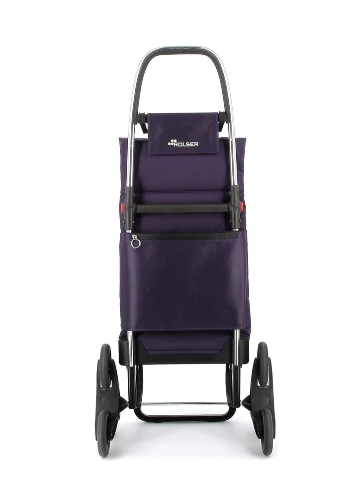 Klappbarer Einkaufstrolley Rolser Big Polar 6 Räder Treppensteiger - Violett 6 Räder Treppensteiger