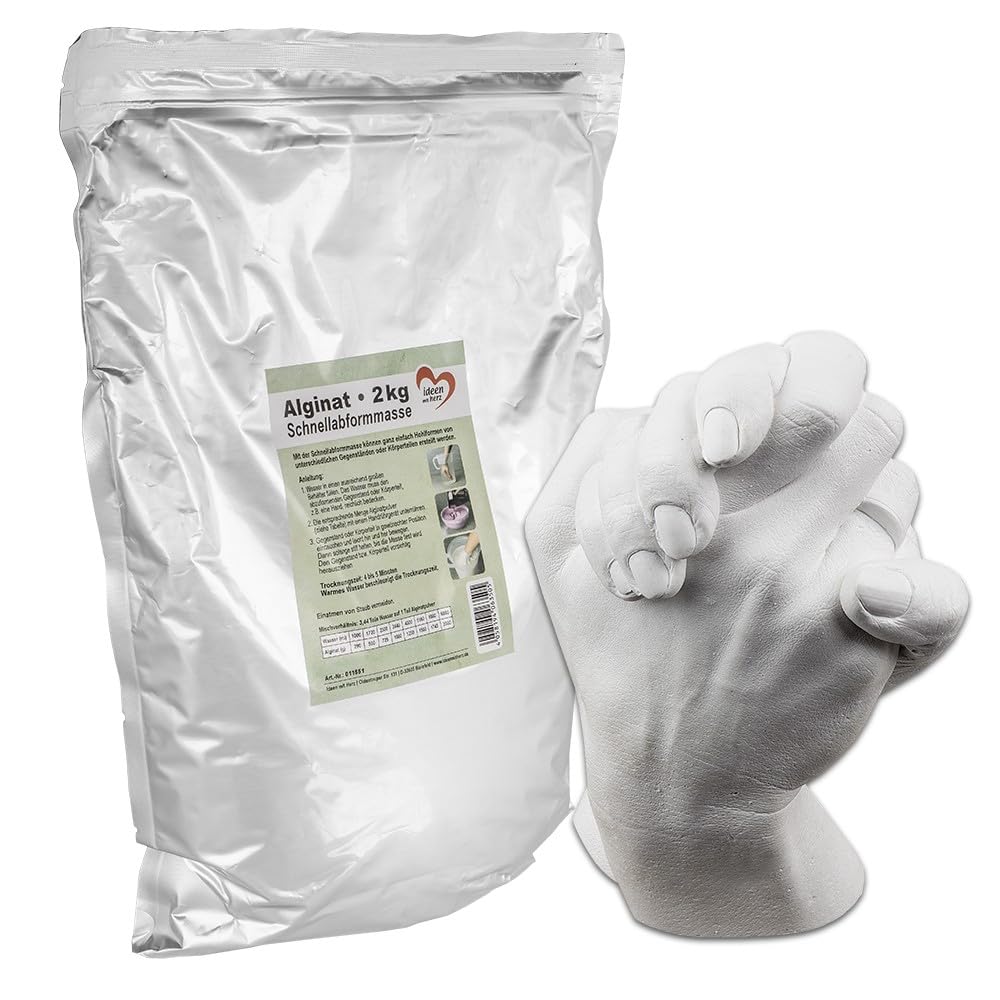Ideen mit Herz Schnellabformmasse | Alginat | Pulver (1 kg) 1.0