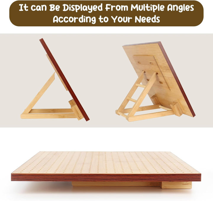 Coopay Granny Square Spanner 29 cm, Sperrbrett für Granny Square Gross, Bambus Blocking Board mit 30