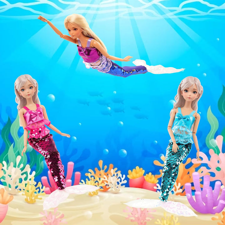 Miunana 10 Puppenkleidung Puppen Kleidung 5 Badeanzug Bikini 4 Meerjungfrau Schwimmbekleidung 1 Bade