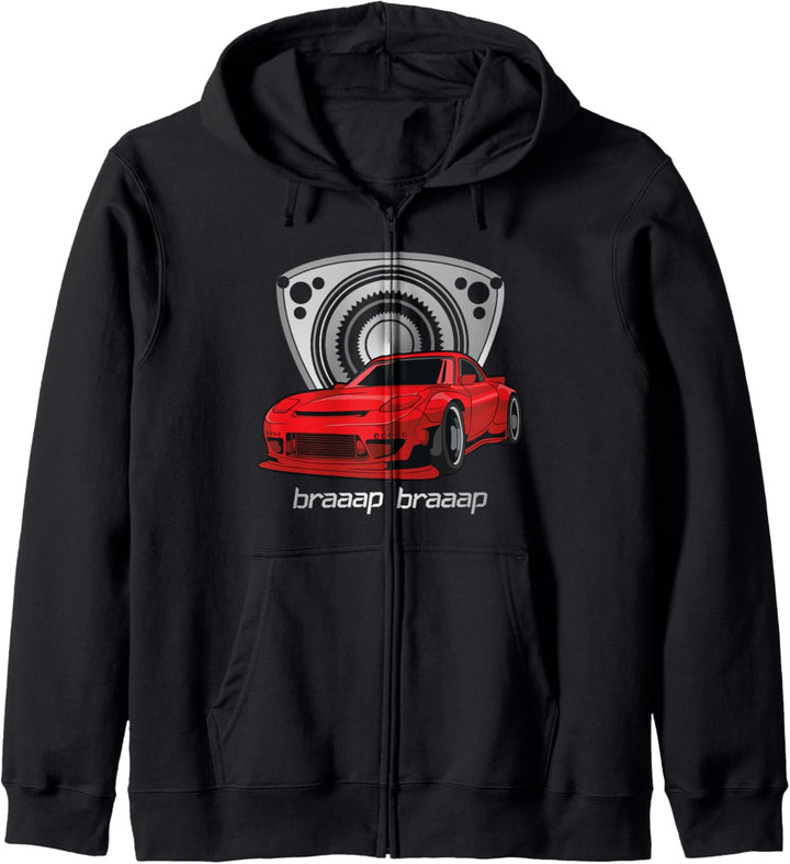 Rotary Engine 13B Auto Meet Tuning Rx Japan Rotorlife BRAAP Kapuzenjacke