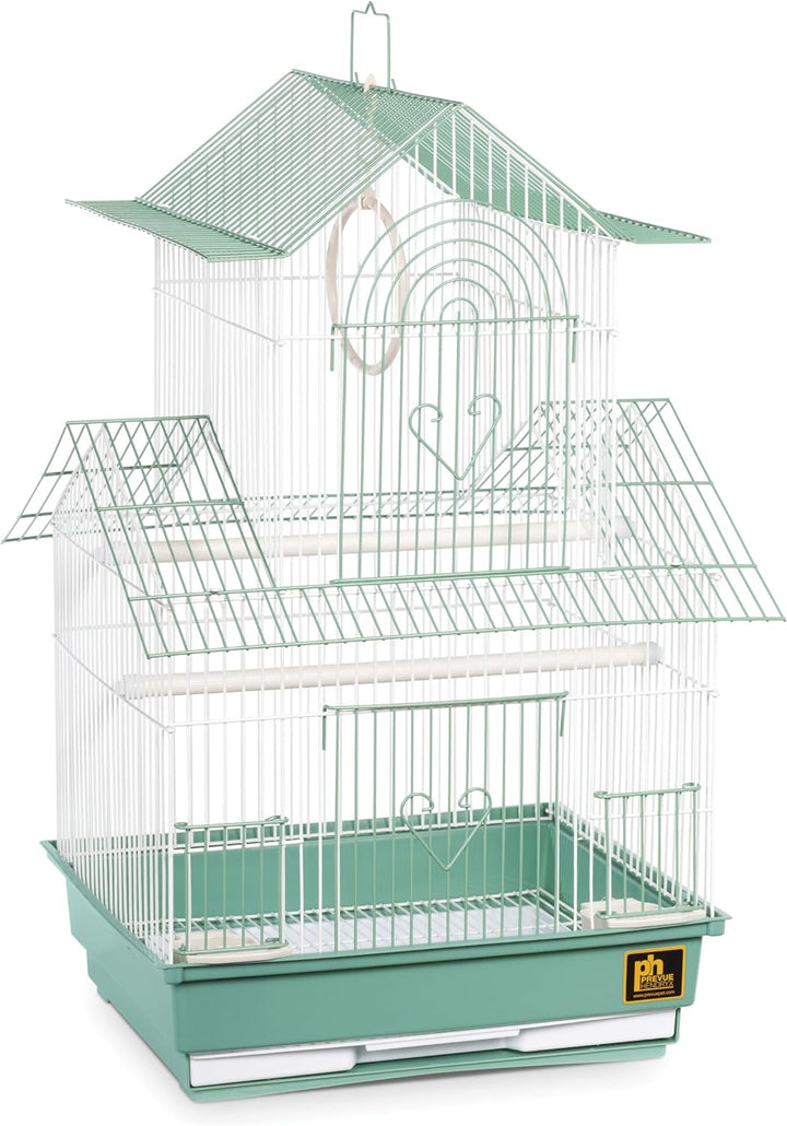 Prevue Hendryx SP1720-4 Shanghai Sittichkäfig, Grün/Weiss Size: Pack of 1, Size: Pack of 1