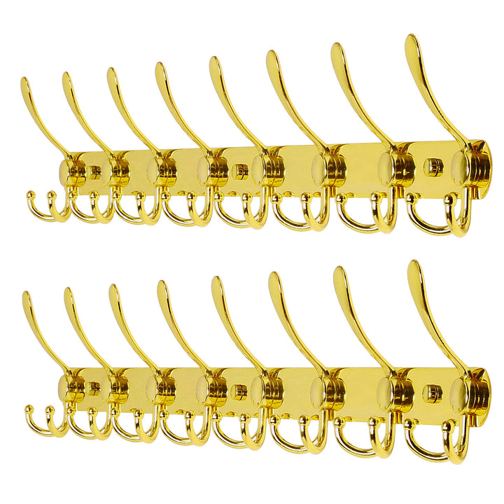 Dseap Garderobenleiste mit 8 haken, schwerlast 74cm Lang garderobenhaken, edelstahl wandgarderobe, k