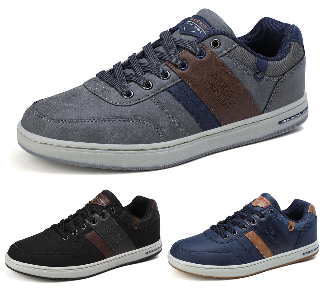 Freizeitschuhe Herren Sneaker PU Leder Walkingschuhe Atmungsaktive Athletic Formal Classic Sportschu