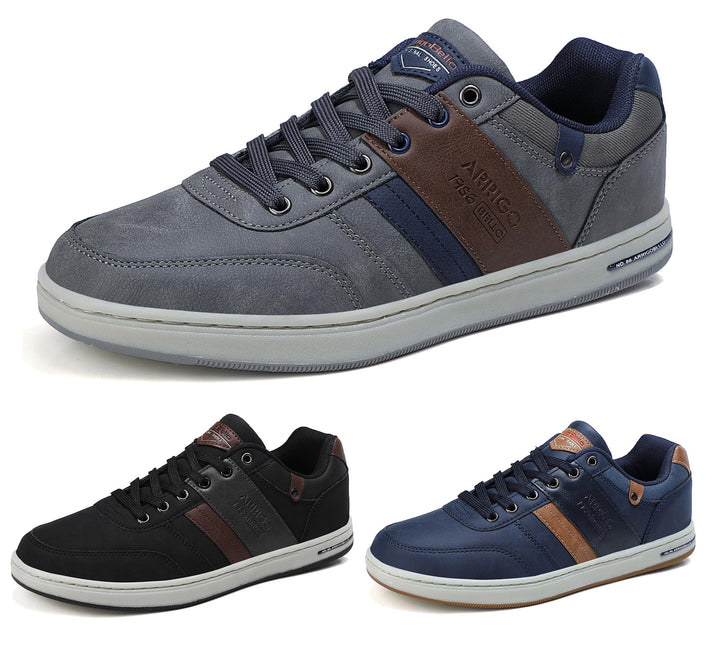 Freizeitschuhe Herren Sneaker PU Leder Walkingschuhe Atmungsaktive Athletic Formal Classic Sportschu