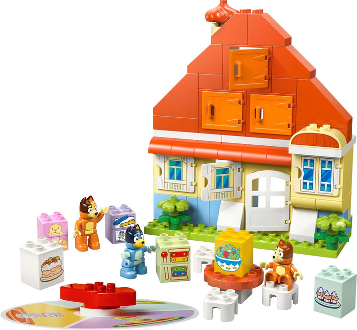 LEGO DUPLO Bluey: Blueys Familienhaus mit Memory-Spiel - Lernspielzeug für Kleinkinder - Inkl. 3 Min