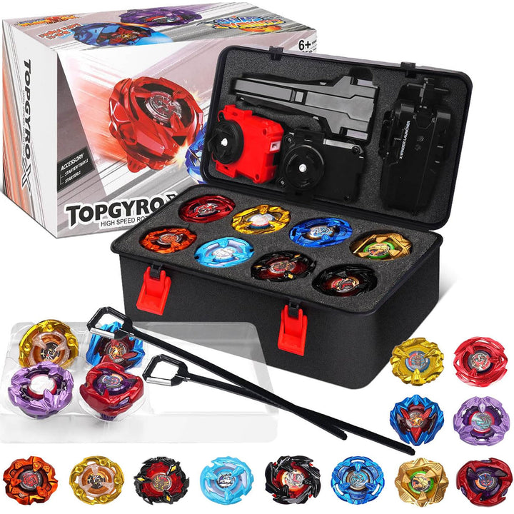 Kreisel X Set, 12 Kampfkreisel, 3 Launchers und 1 Griff, Kinderspielzeug Geburtstagsgeschenk mit Auf