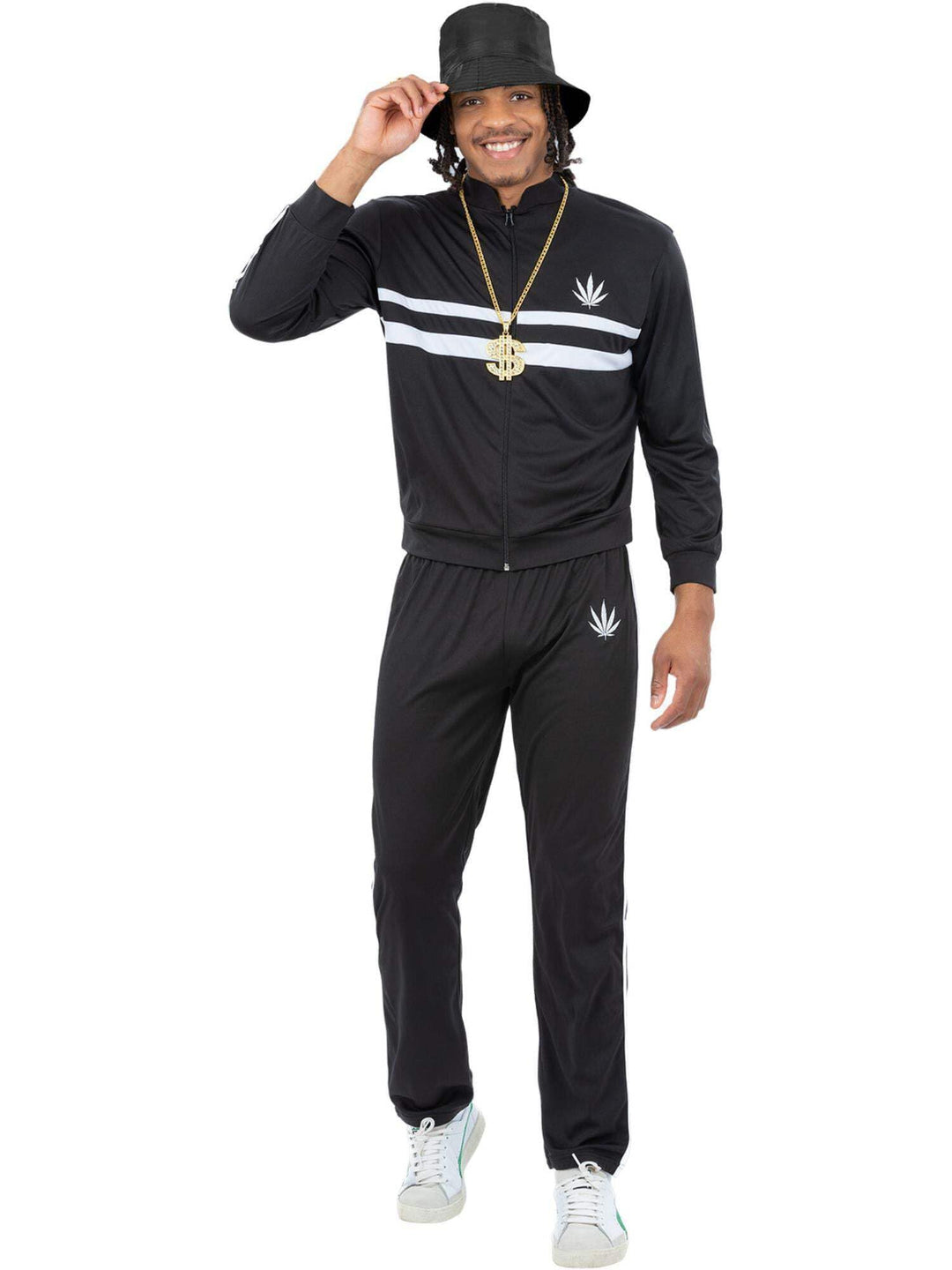 Smiffys 90s Running MC Tracksuit Costume Halloween und Karneval Medium (Chest 38-40) Multicoloured,