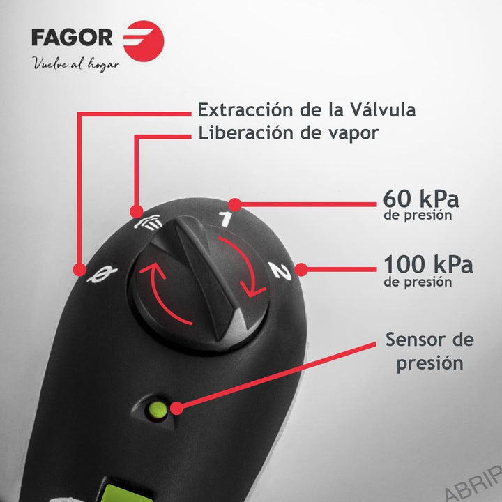 Fagor Rapid Xpress Schnellkochtopf 4 Litern, Induktion, Dampfkochtopf Express-Superschnell, Edelstah