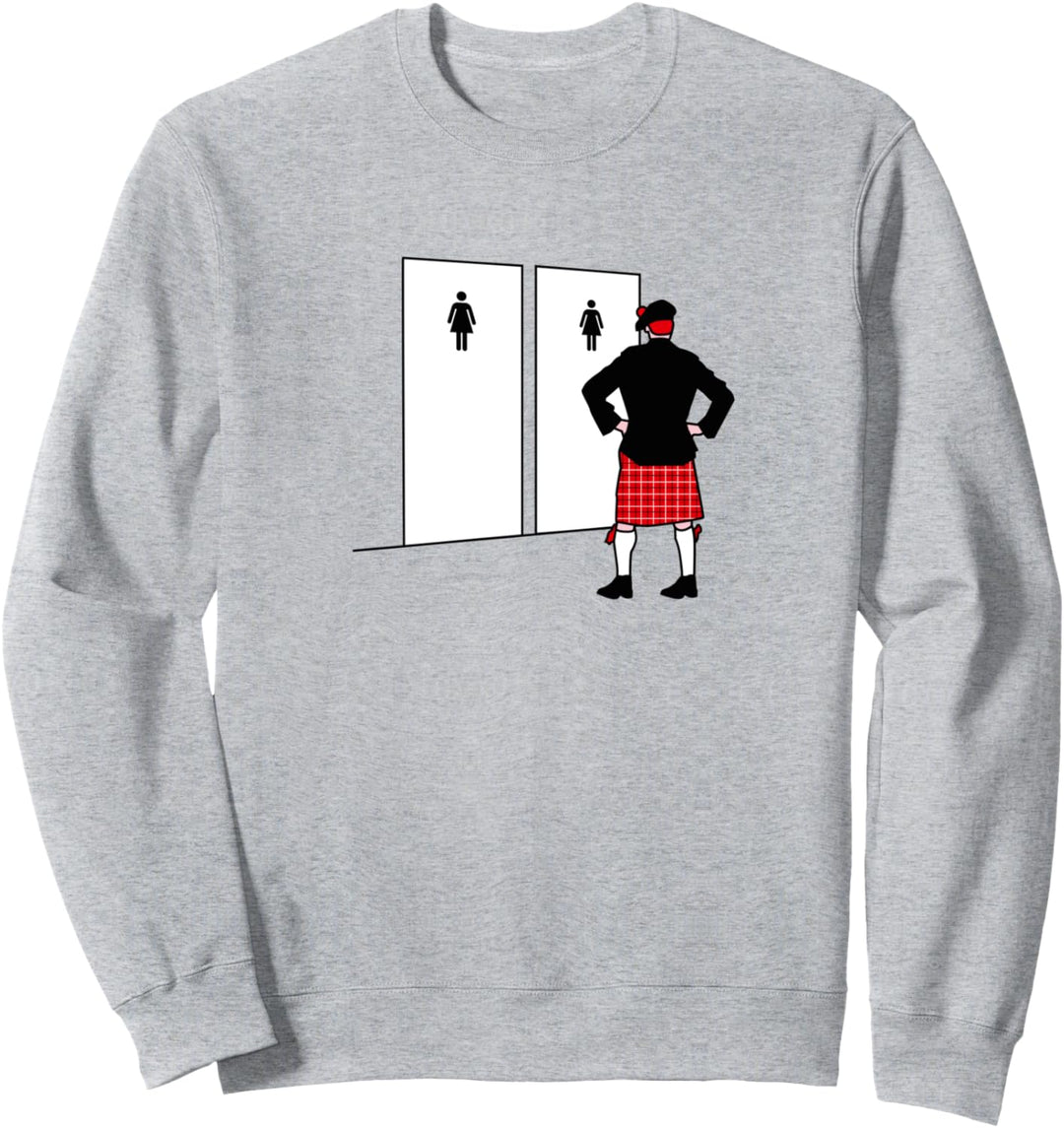 Lustig Schottland Kilt Dudelsackspieler Schottische Toilette Sweatshirt