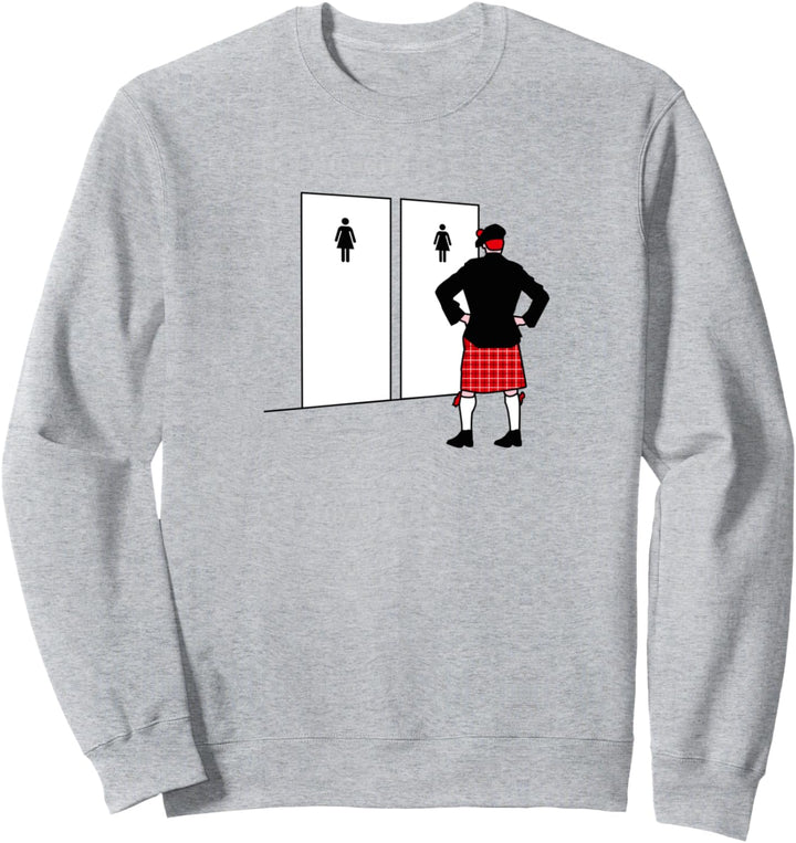 Lustig Schottland Kilt Dudelsackspieler Schottische Toilette Sweatshirt