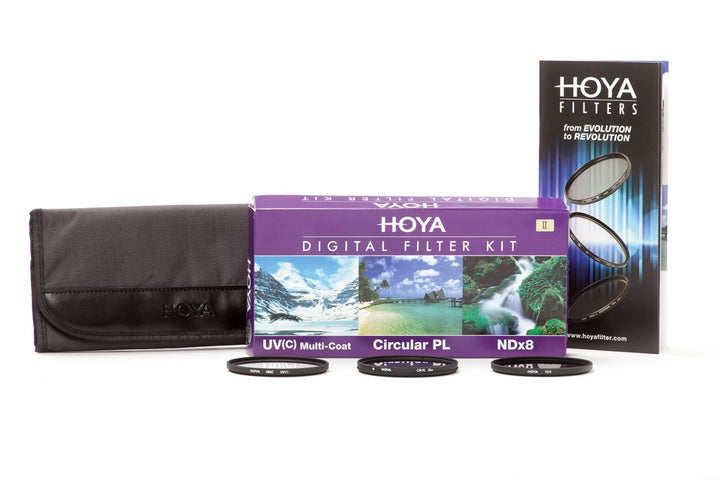 Hoya Digital Filter Kit II 82mm Pol-Cirkular/NDX8/HMC UV schwarz, 82mm