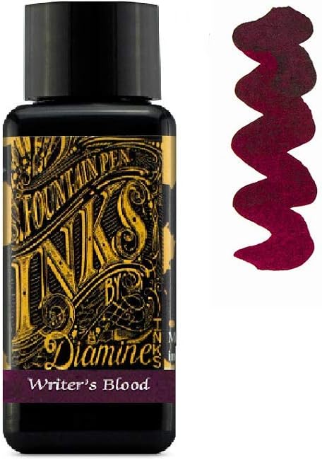 Diamine Tinte für Füllfederhalter, 30 ml, 3 x Flaschen – Writers Blood & Midnight Blue & Green Black