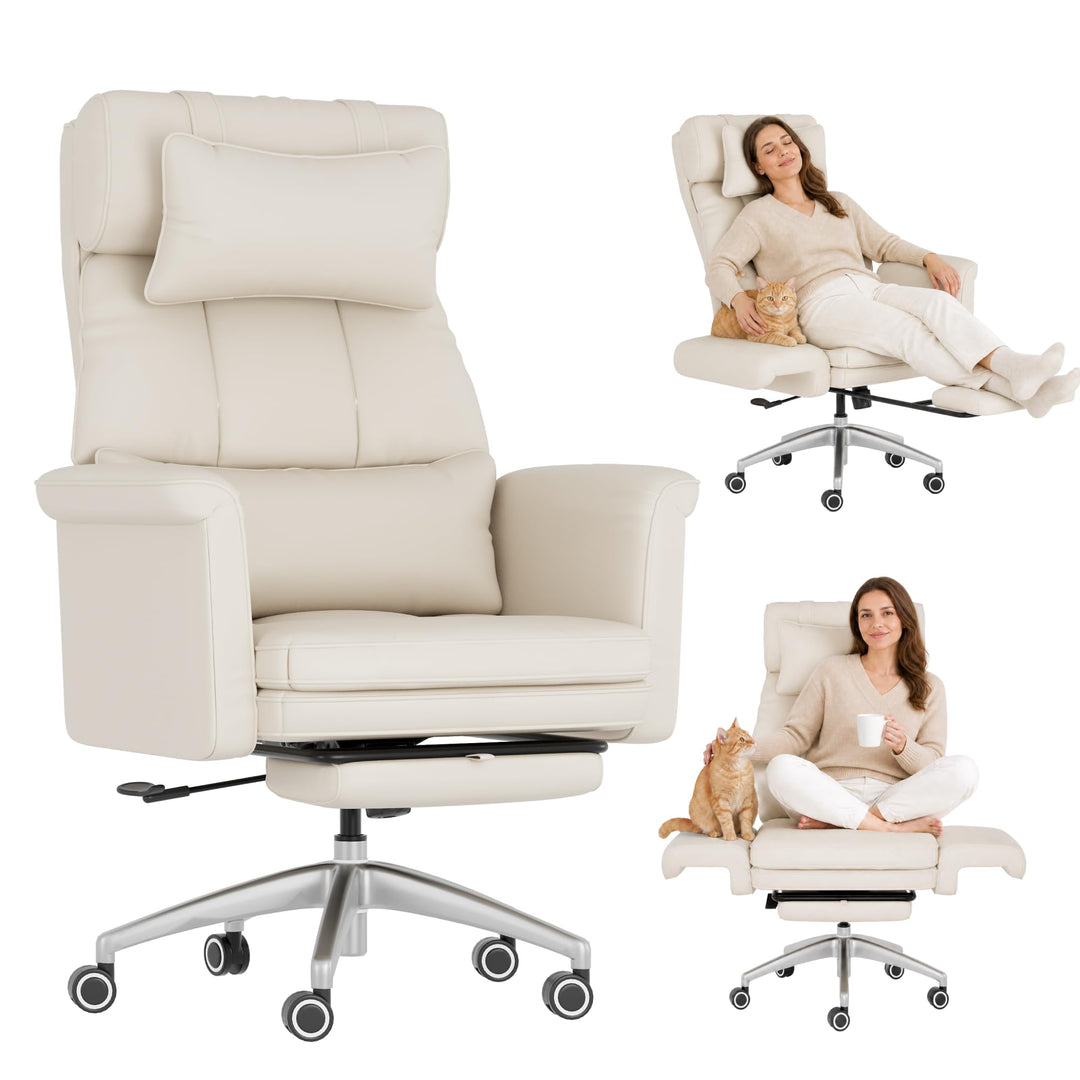 FLEXISPOT Luno Chefsessel Ergonomischer Bürostuhl mit Fussstütze | 180° Armlehnen-Klappfunktion, Kat