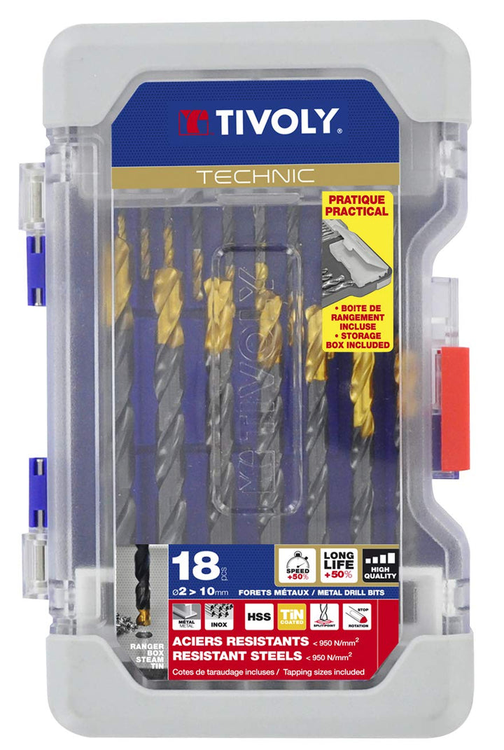TIVOLY 11453170006 Bohrer-Set, 18 Stück