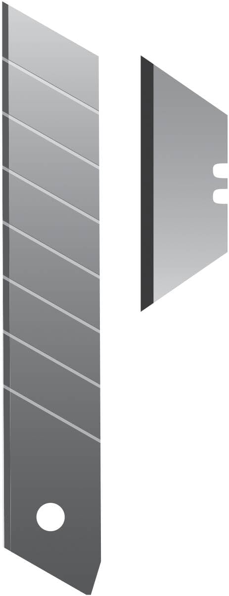 Fiskars Abbrechklingen, Für Fiskars Cuttermesser, 18mm, Rostfreier Stahl, 5er Pack, CarbonMax, 10272