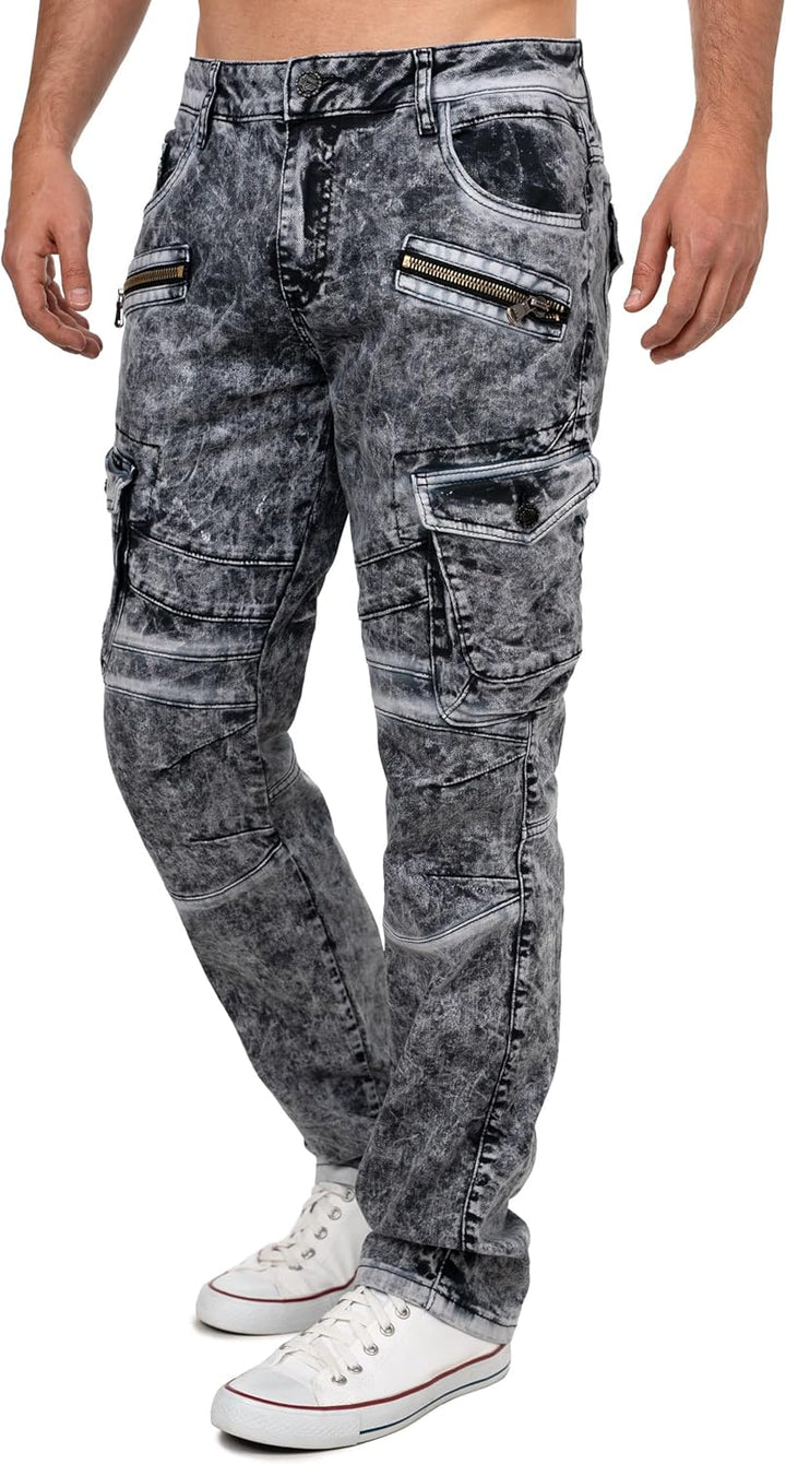 Cipo & Baxx Herren Jeans – Stylische Denim-Mode mit einzigartigem Design, Slim-Fit & Regular-Fit, Bi