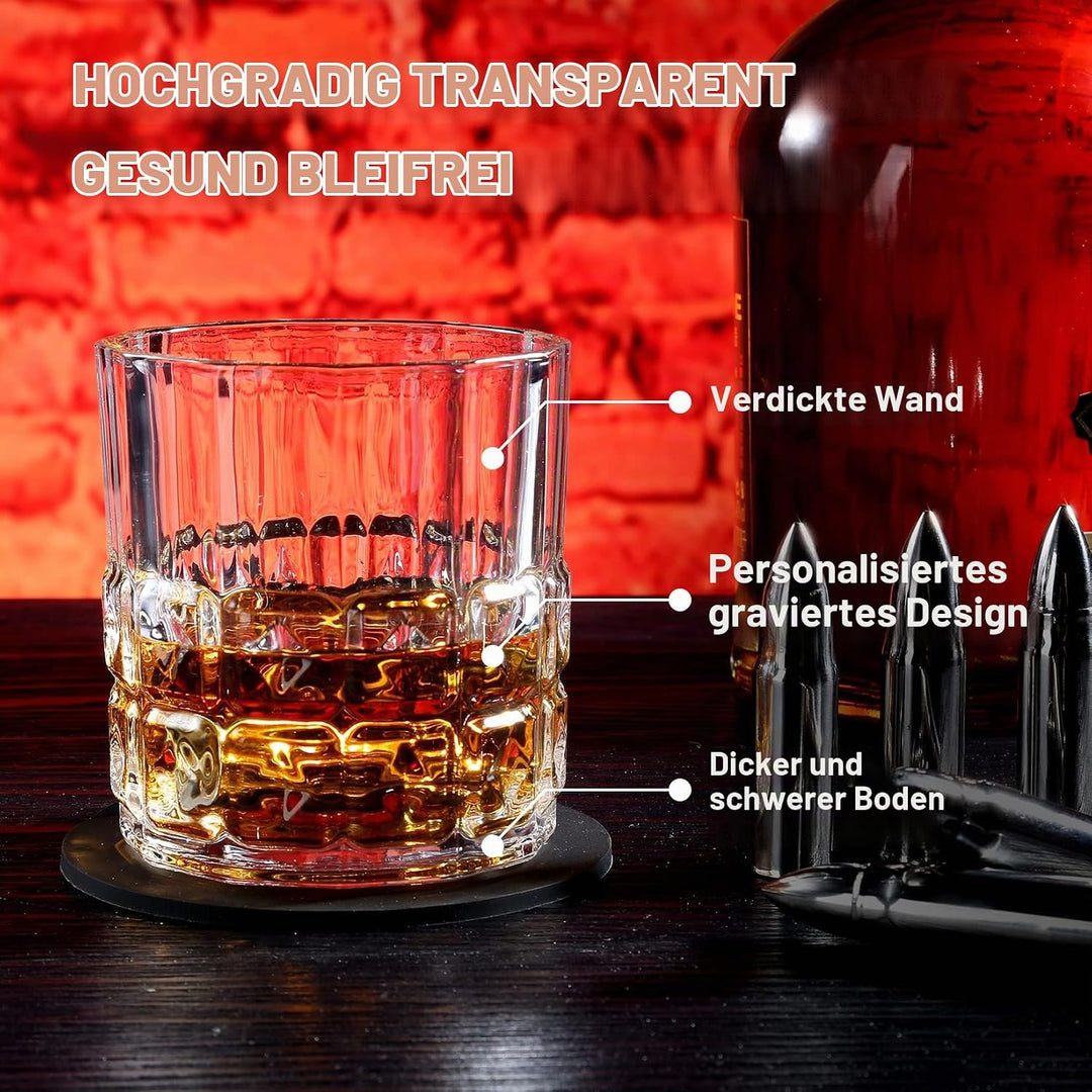 Whisky Gläser Set- Whiskey Gläser Papa -whiskey geschenke für männer- Vatertag Männertag Herrentag G