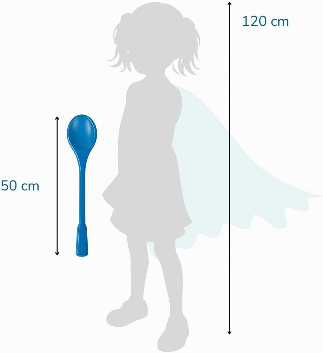 alldoro 60077 XXL Eierlauf mit 4 Löffeln &amp; 4 befüllbaren Eiern, Bewegungsspiel für drinnen &amp; drausse