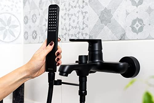 Manestein Wannenbatterie DIMA, ohne Brausegarnitur für Wandmontage, Armatur für die Badewanne aus Ma
