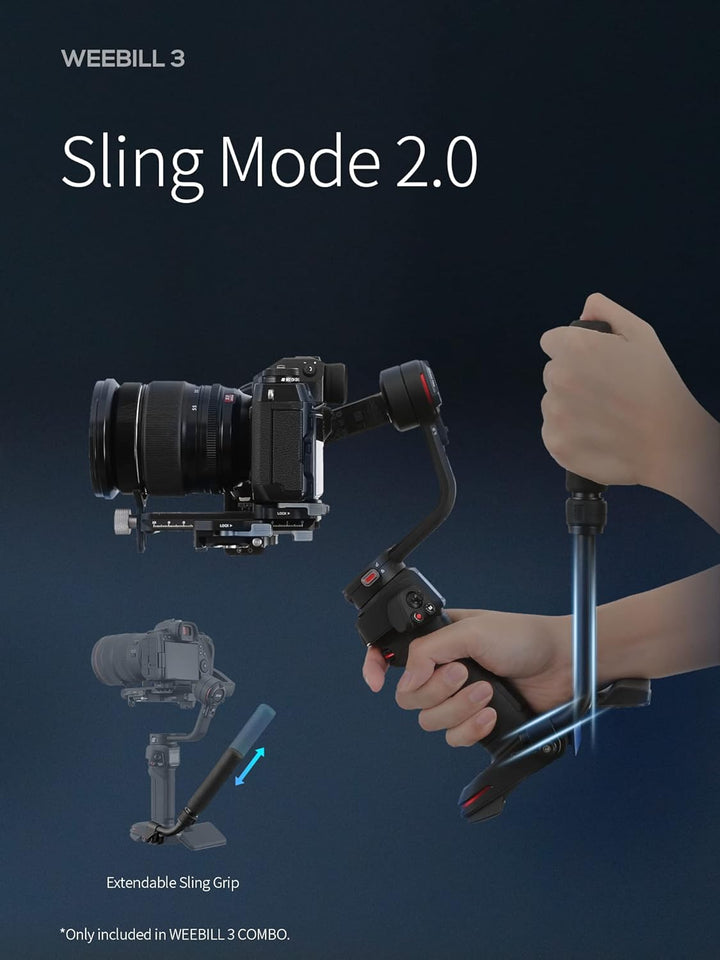 ZHIYUN Weebill 3 Combo [Official] 3 Achsen Gimbal Kamera Stabilisator für DSLR und Spiegellose Kamer