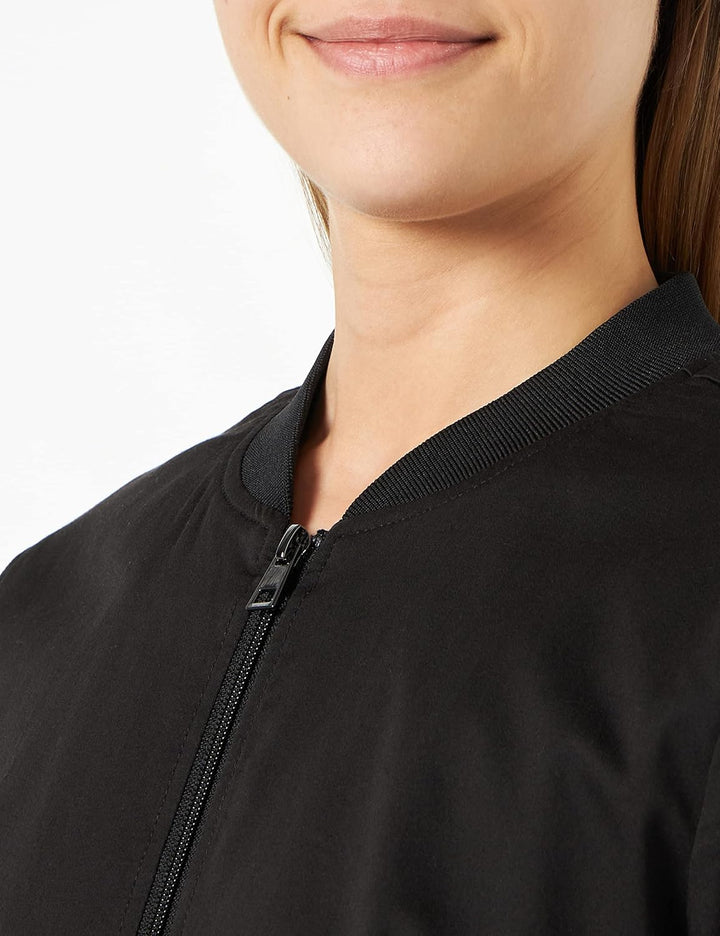 KAFFE Damen Bomber Jacke Damenjacke, lässig, Langer Ärmel, Relaxed Fit, Kalea Bomberjacke, Black Dee