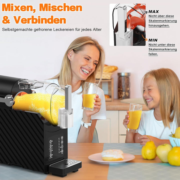 2,5L Slush Maschine, 3-in-1 Slushie Maschine für zu Hause, 3 voreingestellte Programme für Slushie,