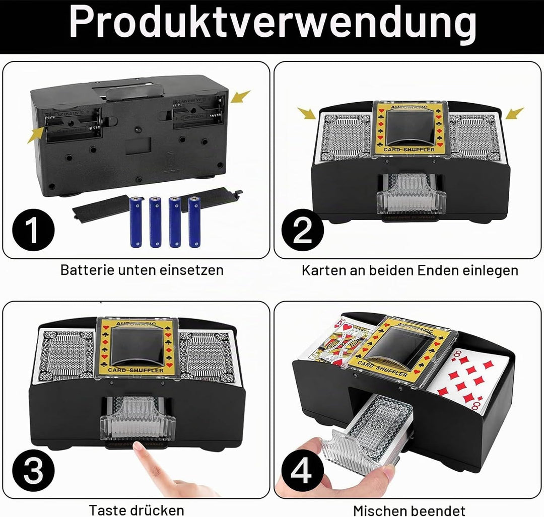 Binnan Kartenmischmaschine Elektrische 2 Decks,Automatischer Kartenmischer Casino Kartenmischer,kart