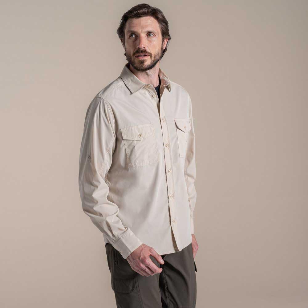 Craghoppers Herren Kiwi Ii Ls Shirts S Oatmeal, S Oatmeal