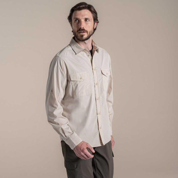 Craghoppers Herren Kiwi Ii Ls Shirts S Oatmeal, S Oatmeal