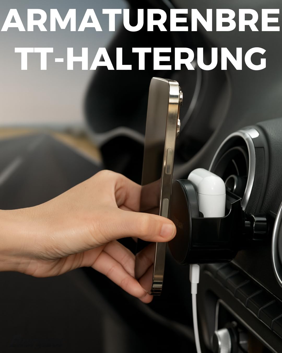 Energizer Magnetisches kabelloses Autoladegerät 15 W schnell | MagSafe Halterung für iPhone und Andr