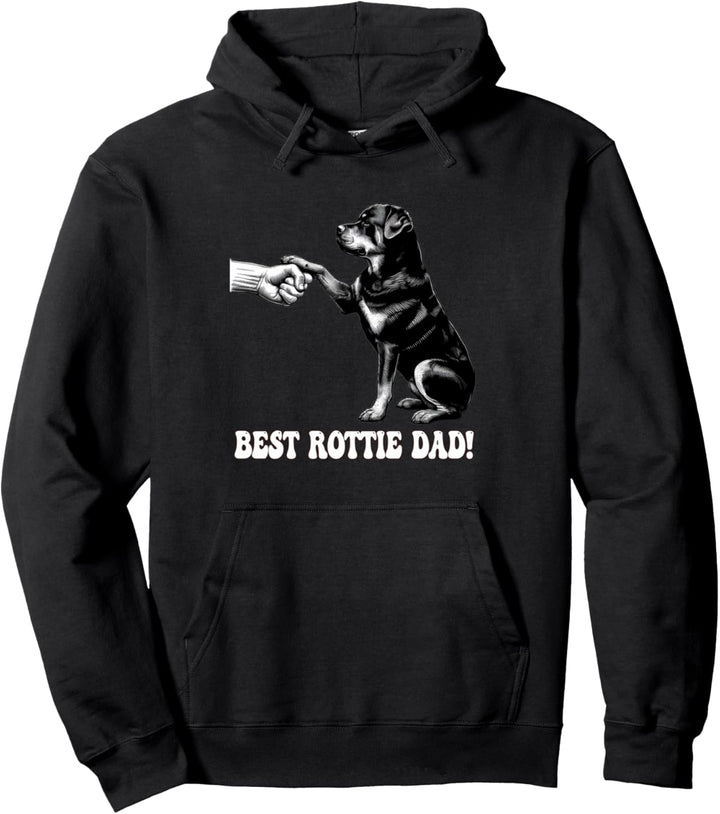 Beste Rottie Papa mit Rottweiler Faust Bump Pullover Hoodie