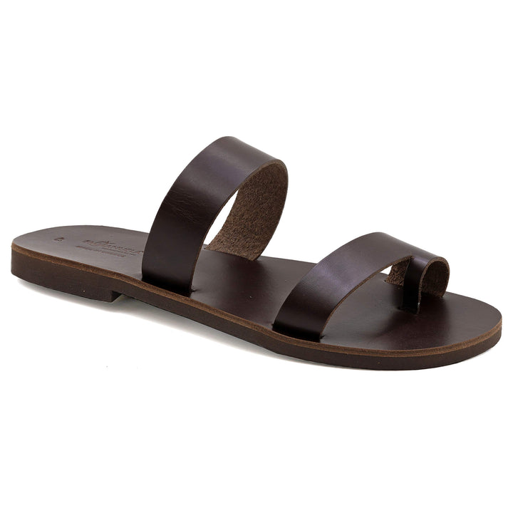 EMMANUELA handcrafted for you Herren TheseusFlache Sandale 42 EU Braun, 42 EU Braun