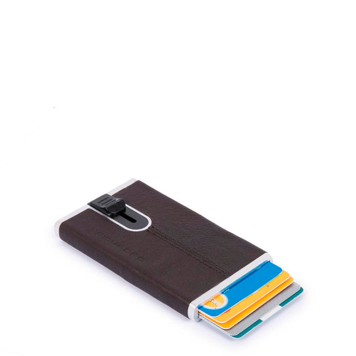 Piquadro Black Square Kreditkartenetui RFID Leder 6 cm Testa Di Moro, Testa Di Moro