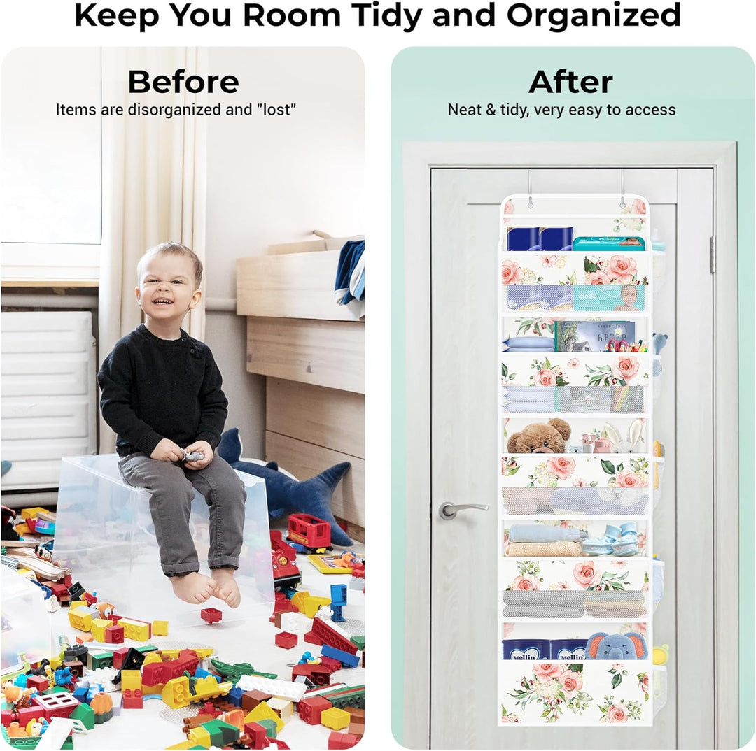 Clastyle Blumen Tür Hängeaufbewahrung Blätter Hängeorganizer für Camping Bad Schrank Schlafzimmer Mä