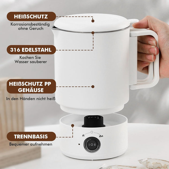 Elektrischer Wachsschmelztopf 800ml – Kerzen Selber Machen Set mit Wachsschmelzer, Kerzenwachs Schme